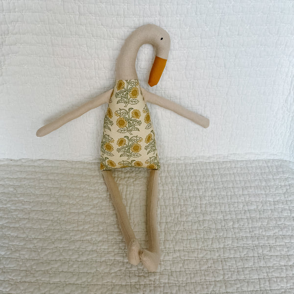 18" Sand Runner Duck in Sunflower Print