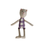 8" Sand Gingham Cat in Purple