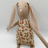 18" Clay Rose Patch Rabbit in Taupe