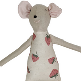 18" Sand Strawberry Mouse in Pink Berry