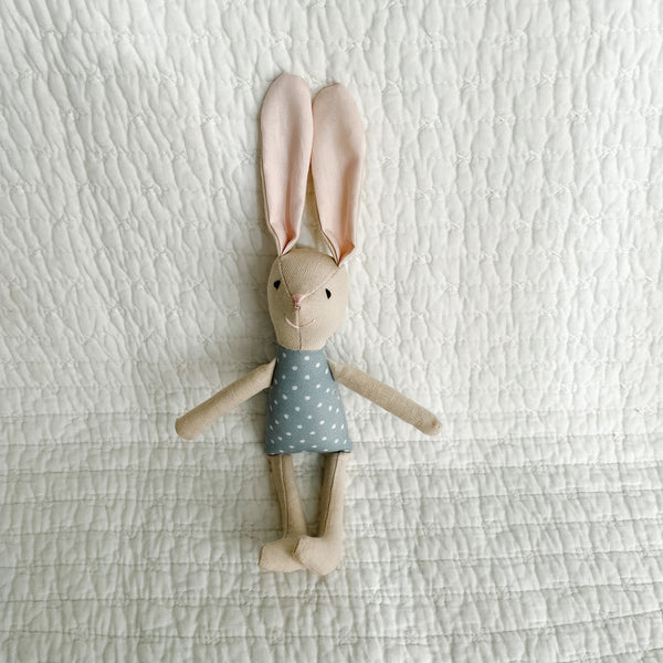 8" Sand Carnation Bunny in Teal