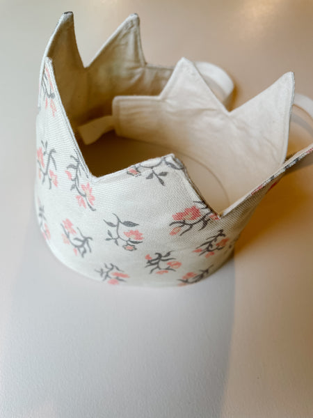 Creative Play Crown in Cream Floral