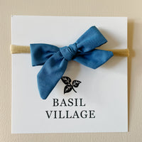 Blue bow with headband