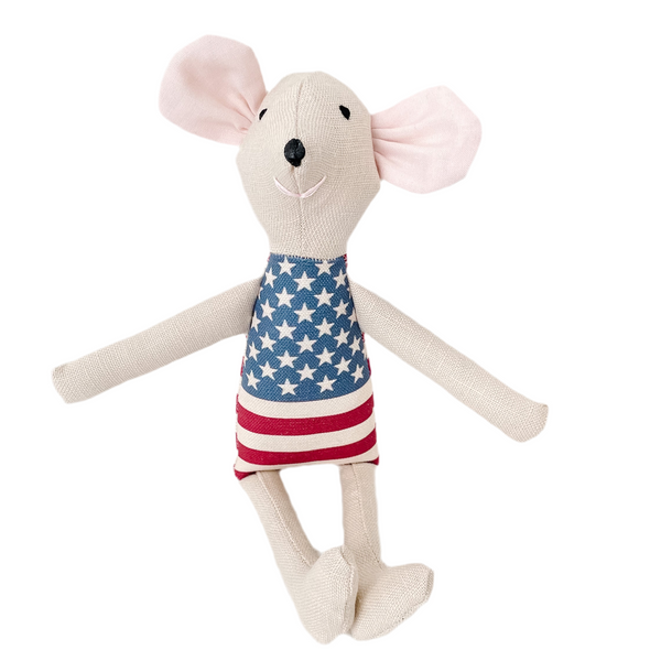 8" Sand USA American Flag Mouse
