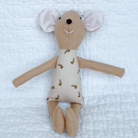8" Honey Rose Bud Mouse in Cream