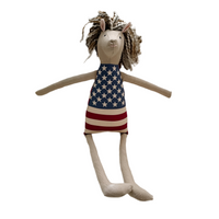 18" Tan USA Flag Horse