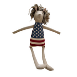 18" Tan USA Flag Horse