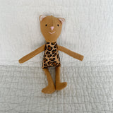 8" Honey Leopard Cat in Leopard Print