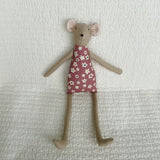18" Tan Anemone Circus Mouse in Mauve