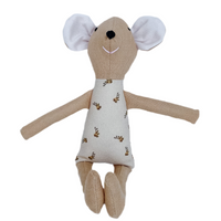 8" Honey Rose Bud Mouse in Cream