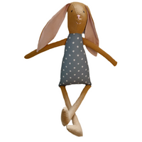 18" Honey Carnation Rabbit in Teal