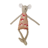 18" Tan Mushroom Mouse in Pink