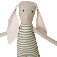 18" Sand Kale Stripe Rabbit in Green