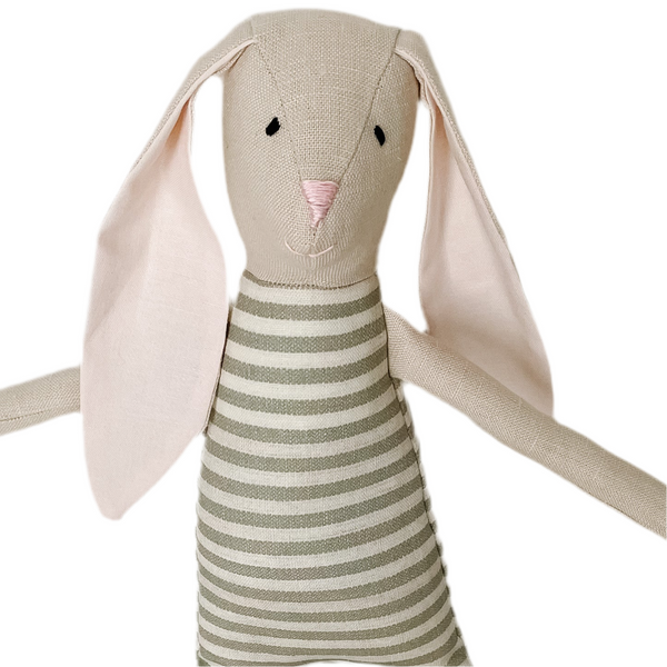 18" Sand Kale Stripe Rabbit in Green