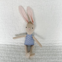 8" Sand Carnation Bunny in Periwinkle Blue