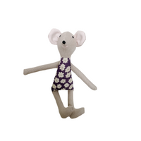 8" Tan Ana Mouse in Purple