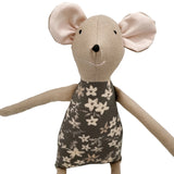 18" Clay Plumeria Mouse in Charcoal