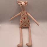 18" Pale Pink Pig in Hot Pink Clover