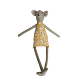 18" Tan Anemone Circus Mouse in Yellow