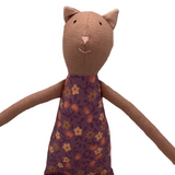 18" Rosewood Calico Cat in Purple