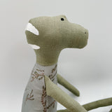 18" Green Thyme Dinosaur in Blue