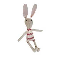 8" Sand RicRac Bunny in Mauve