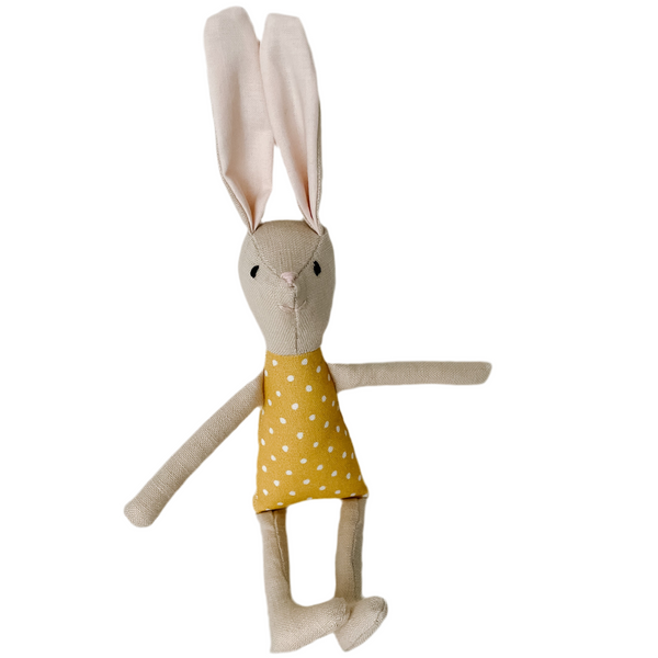 8" Sand Carnation Bunny in Yellow