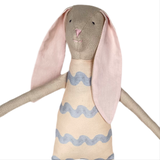 18" Sand RicRac Rabbit in Light Blue