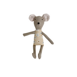 8" Tan Anemone Circus Mouse in Buttercream Yellow