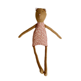 18" Honey Leopard Cat in Peach and Pink Leopard Print