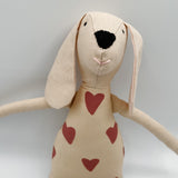 18" Sand Heart Dog in Berry