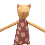 18" Yellow Chamomile Cat in Mauve