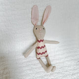 8" Sand RicRac Bunny in Mauve