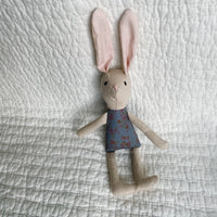8" Sand Rose Patch Bunny in Blue