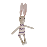 8" Sand RicRac Bunny in Purple