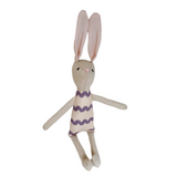 8" Sand RicRac Bunny in Purple