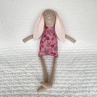 18" Tan Comfrey Rabbit in Mauve