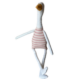 22" Cream Goose in Pink Silly Stripes