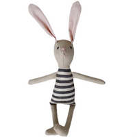 8" Sand Kale Stripe Bunny in Black