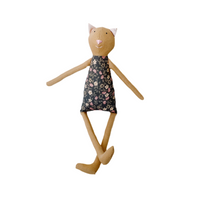 18" Honey Calico Cat in Dark Gray