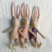 8" Sand Tiny Daisy Bunny in Pale Pink