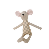 8" Sand Checkered Mouse in Mint