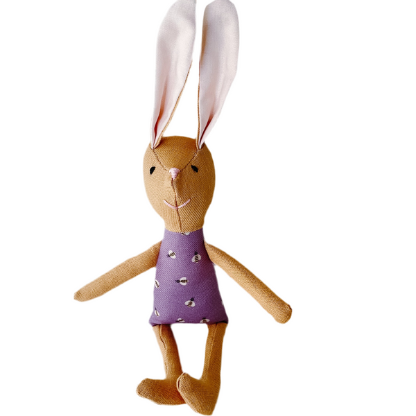 8" Honey Bee Bunny in purple