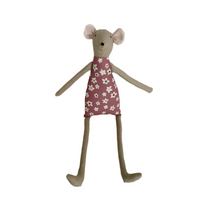 18" Tan Anemone Circus Mouse in Mauve