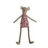 18" Tan Anemone Circus Mouse in Mauve