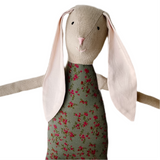 18" Tan Rose Patch Rabbit in Green