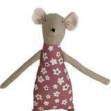 18" Tan Anemone Circus Mouse in Mauve