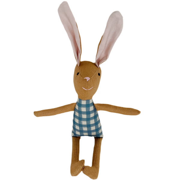8" Honey Tiny Gingham Bunny in Blue