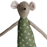 18" Tan Snow in Summer Mouse in Green
