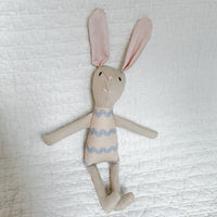 8" Sand RicRac Bunny in Light Blue